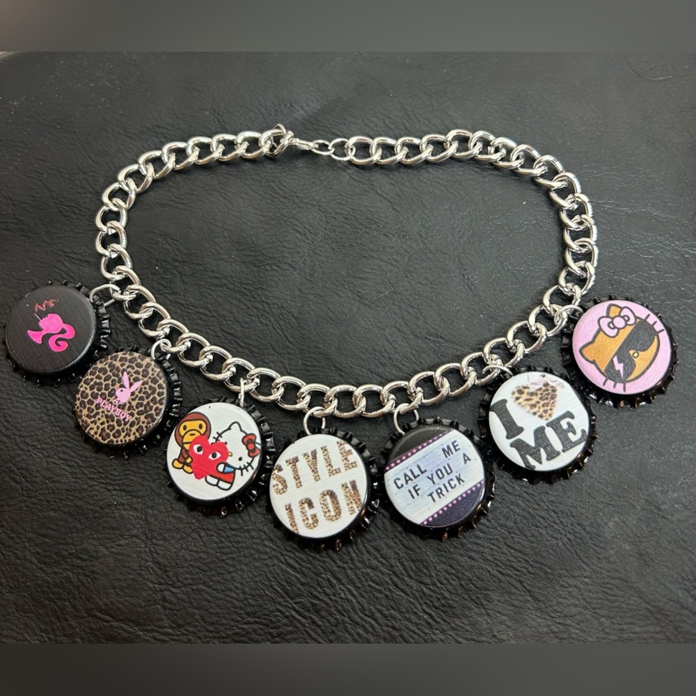 Y2K bottle cap necklace
